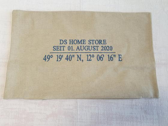 Kissen | Kissenbezug Granada - DS Home Store / Beige - Dunkelblau