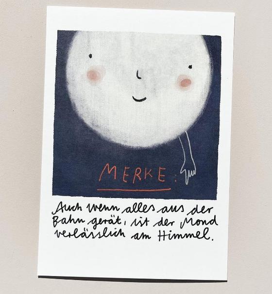 Silke Schmidt Mini Druck Mond