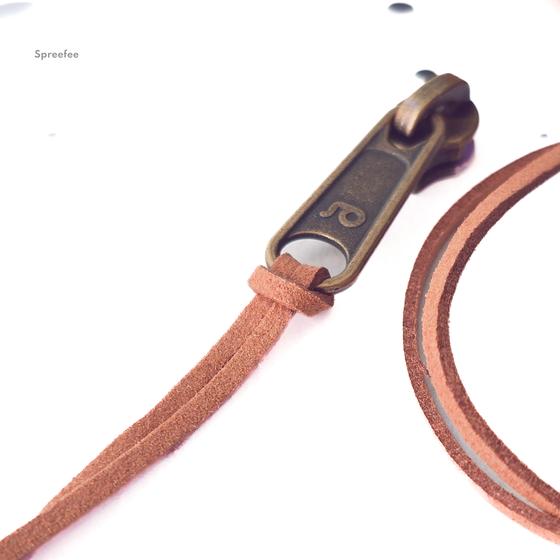 Kunstleder Kordel braun