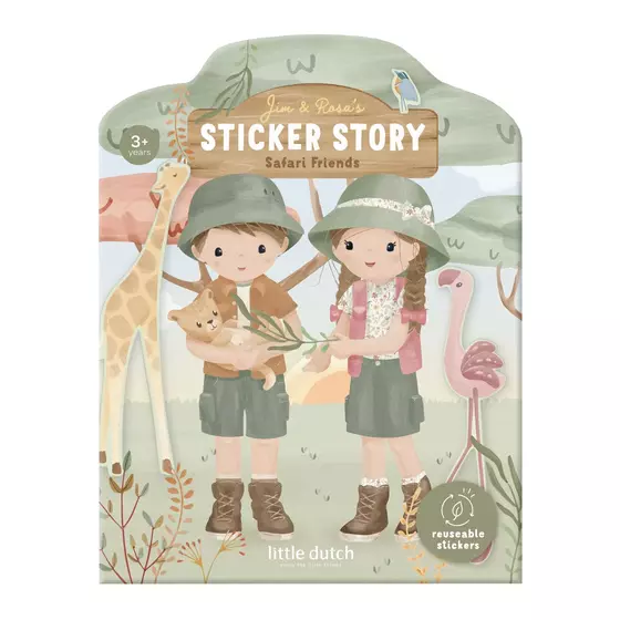 Little Dutch Stickerbuch Safari Friends Jim und Rosa