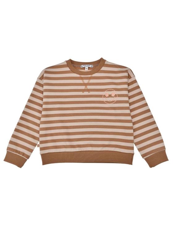 Sweatshirt "Smiley", Baumwolle, angeraut, cinnamon