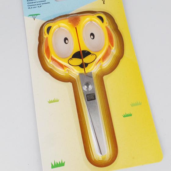 RICO DESIGN Kinderschere Löwe gelb-braun