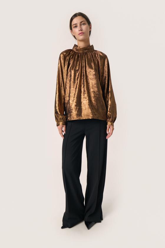 SOAKED Bluse SLElvie Ronya 30408175 - kupfer mit Schimmer