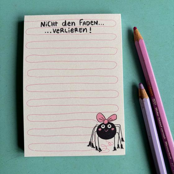 Abreißblock Nicht Den faden Verlieren von Slinga Illustration