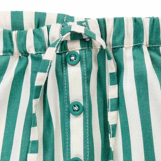 Sense Organics Shorts Lei Emerald Green Stripes