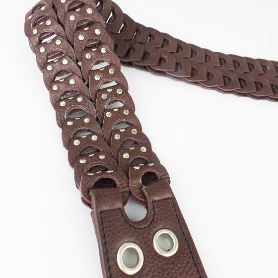 goldmarie Ledergürtel KARO BABE braun