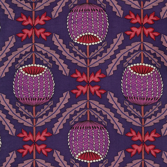 Kokka Japanstoff Blüten in Lila Aubergine Oxford zum Taschen nähen bei Spreefee entdecken