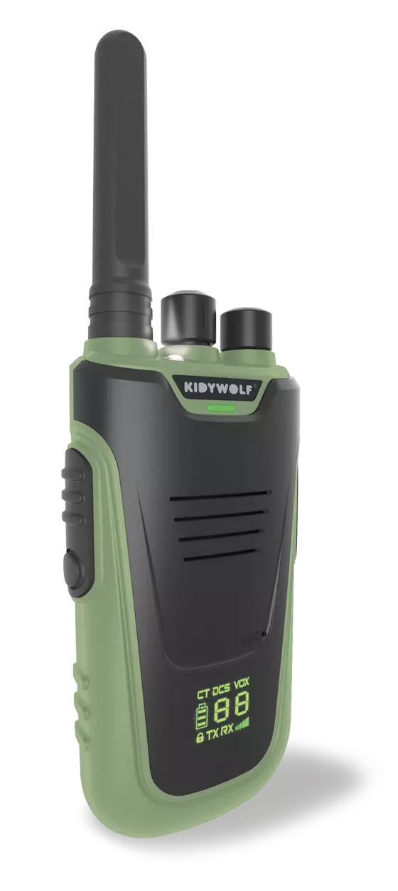 Kidywolf Walkie-Talkies mit Taschenlampe Grün Orange