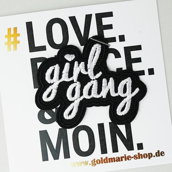 goldmarie Patches Aufnäher GIRL-GANG - schwarz-weiß