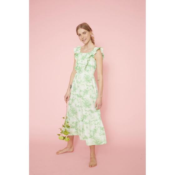 SISTERS POINT Kleid UNIZA-DR1 Batikmuster - weiß-mint