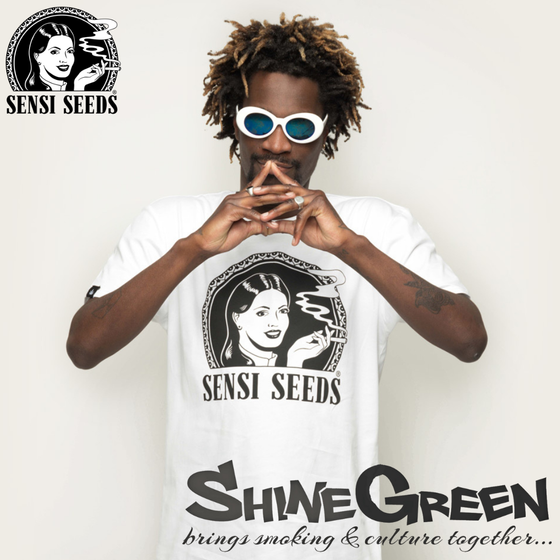 T-Shirt, Sensi Seeds® ,Original Logo, Weiß, Promo 1