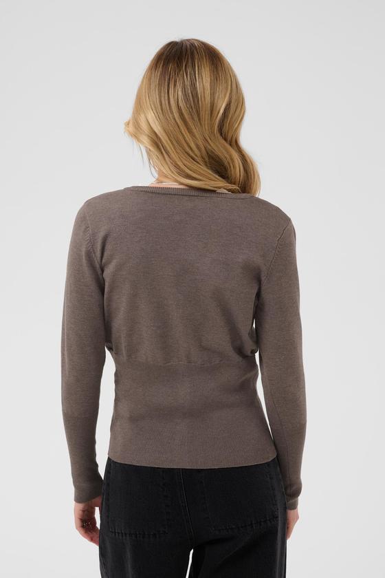 SAINT TROPEZ MilaSZ Slim Cardigan 30515401 - braun melange
