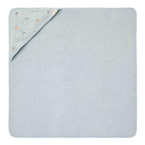 Little Dutch Kapuzen Handtuch Gestickt Forest Friends Blau 100 x 100 cm