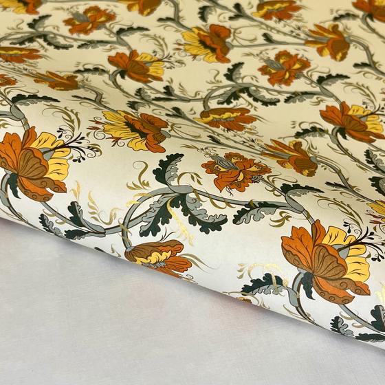 Italienisches Buntpapier - Blumenranke