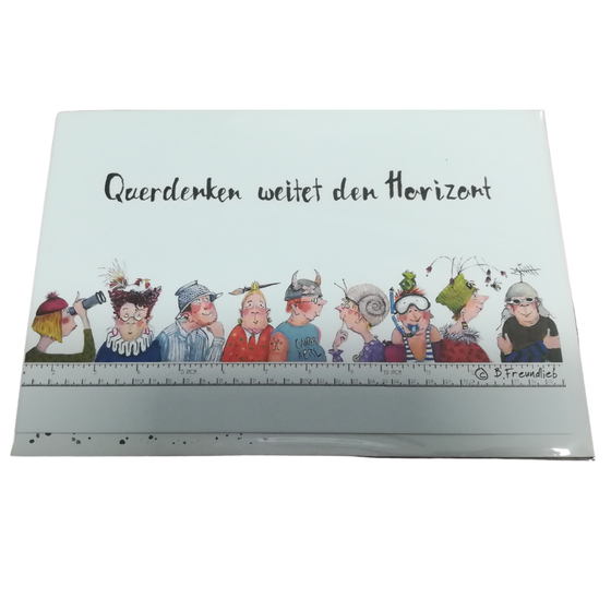 Doppelkarte mit Umschlag *Querdenken weitet den Horizont*