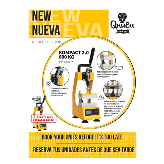 Qnubu, Heißdruckpresse für Rosin, 600Kg