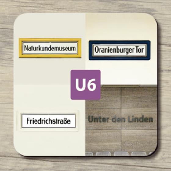 U-Bahnhöfe der U6: Naturkundemuseum, Oranienburger Tor, Friedrichstrasse, Unter den Linden
