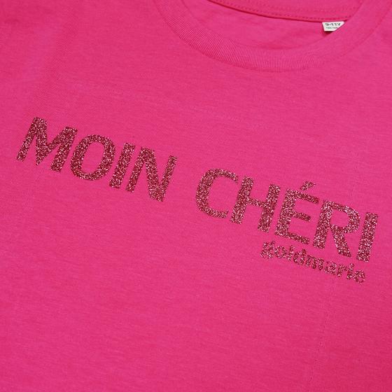 goldmarie MOIN CHÉRI Kinder T-Shirt - pink mit Glitzer 