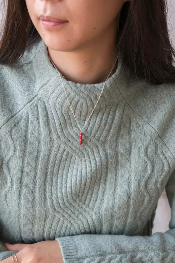 Stacked Messing Kette Stein Koralle