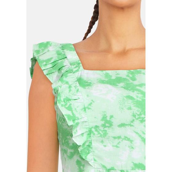 SISTERS POINT Kleid UNIZA-DR1 Batikmuster - weiß-mint