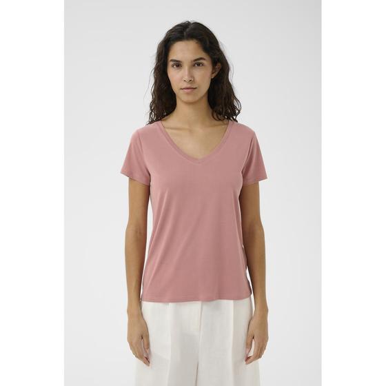 SOAKED IN LUXURY T-Shirt SLColumbine V-Neck 30404284 - asch-rosé