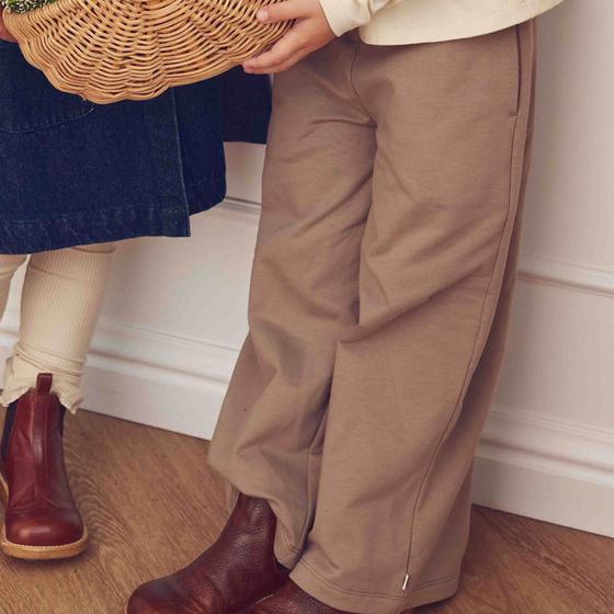 Müsli By Green Cotton Cozy Me Sweat Wide Leg Pants Walnut