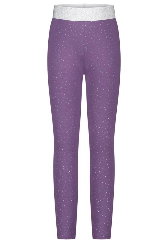 Sweat-Leggings mit Glitzer, Baumwolle, grape