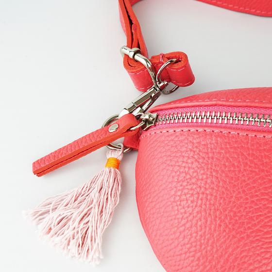 goldmarie Gürteltasche HIPBAG I BELIEVE IN DISCO - Leder - koralle - 24x15cm