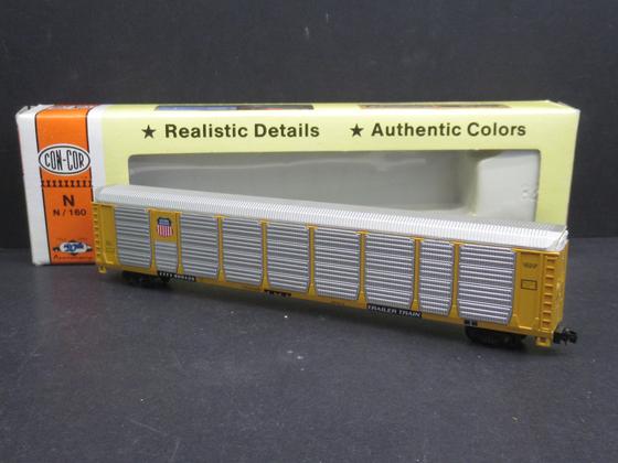 Con Cor 603005-01 Auto Rack Union Pacific Car Car #800405 gelb Spur N OVP