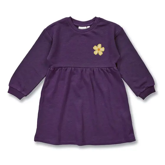 Sense Organics Kleid Jassima Blumenstickerei Pflaume