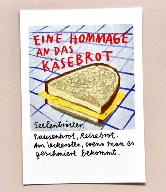 Silke Schmidt Mini Druck Käsebrot
