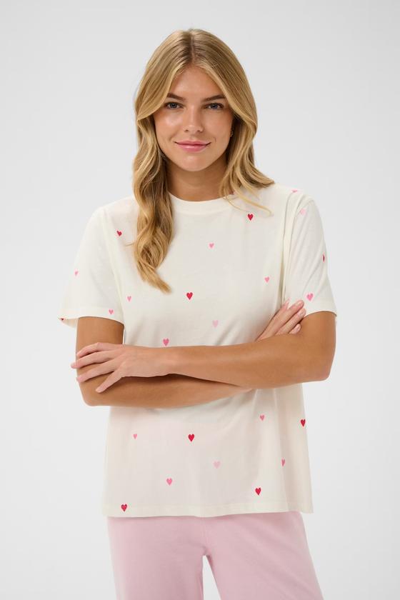 SAINT TROPEZ T-Shirt mit Herzen Johanna 30513937 - Multi Hearts - ice-pink 