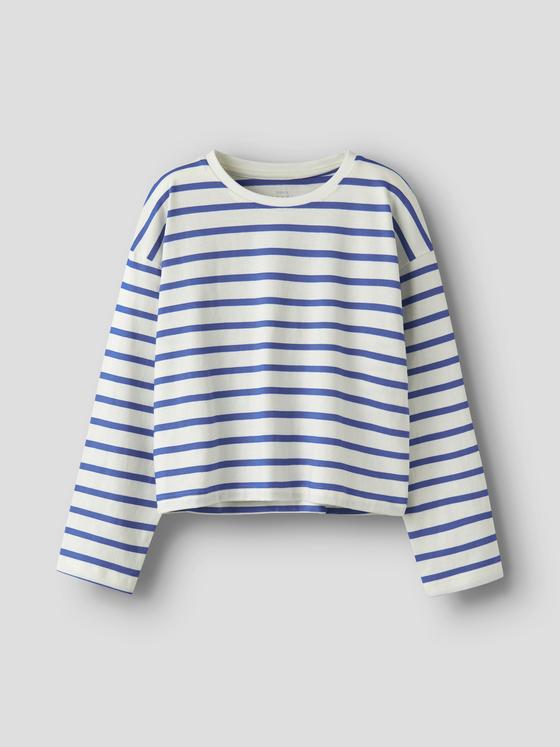 Name It Langarmshirt Streifen Cloud Dancer Amparo Blue
