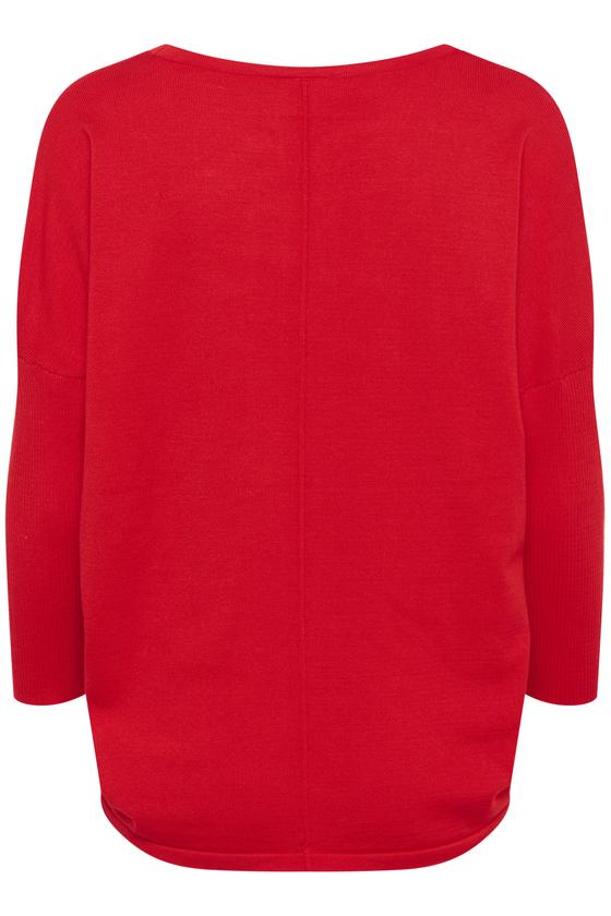 SAINT TROPEZ MilaSZ R-Neck Pullover 30500003 - rot