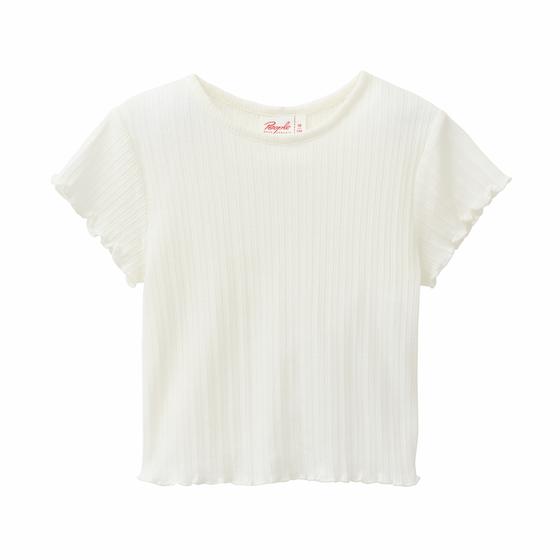 People wear Organic T-Shirt Ajour Ripp Weiß
