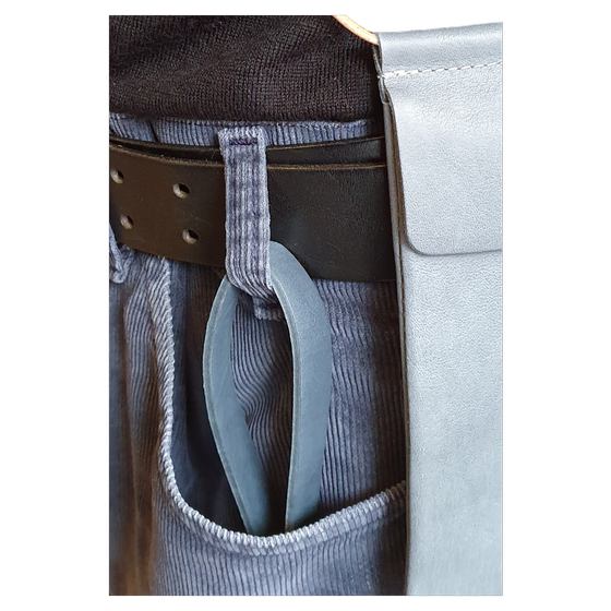 Schlüsselanhänger kurz, Blau Grau