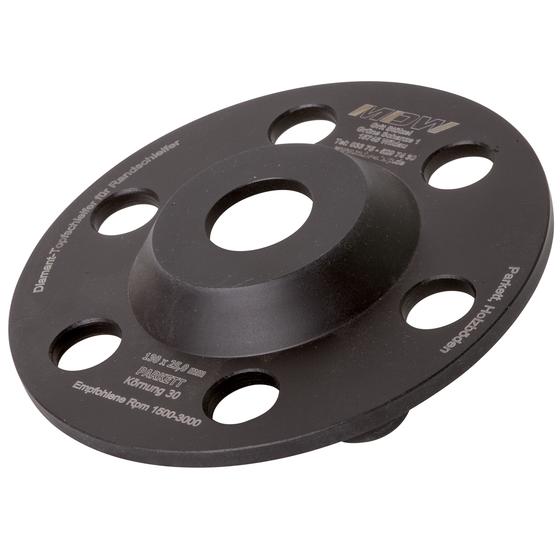 Restposten<br>Diamant Schleifteller <br> zum Schleifen von Holz <br> Ø 125 mm x Körnung #30 <br> Bohrung 22,23 mm