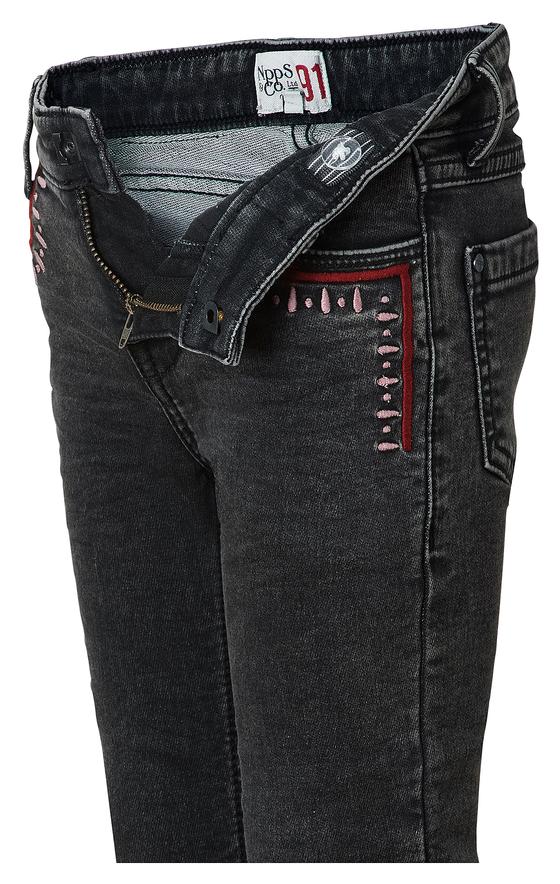 Jeans mit Stickerei, Skinny Fit, stretchig