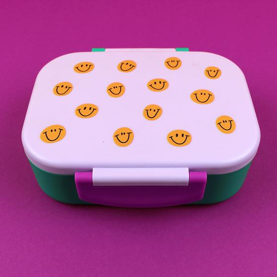 ava&yves Brotdose Lunchbox Smile Flieder Grün Violett