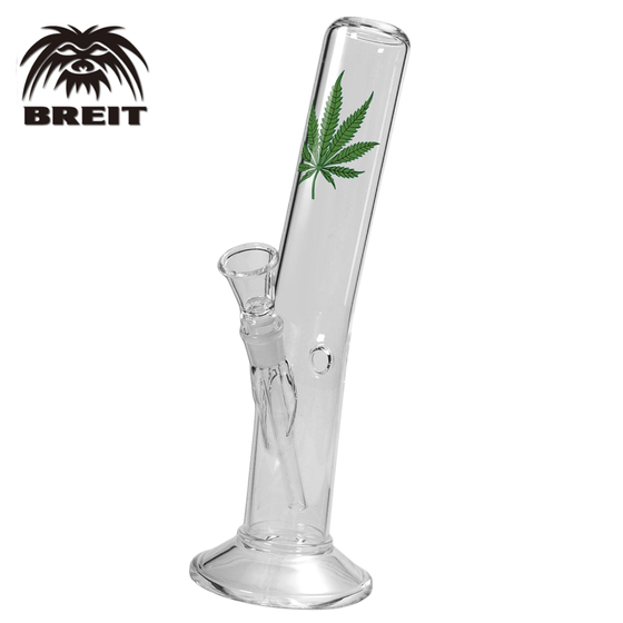 Glasbong, Breit®, Zylinder gebogen, Blatt