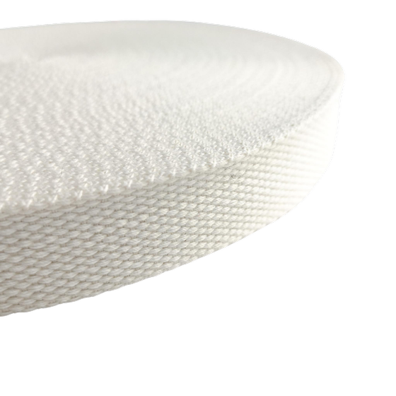 Gurtband Baumwolle 32mm - cremeweiß