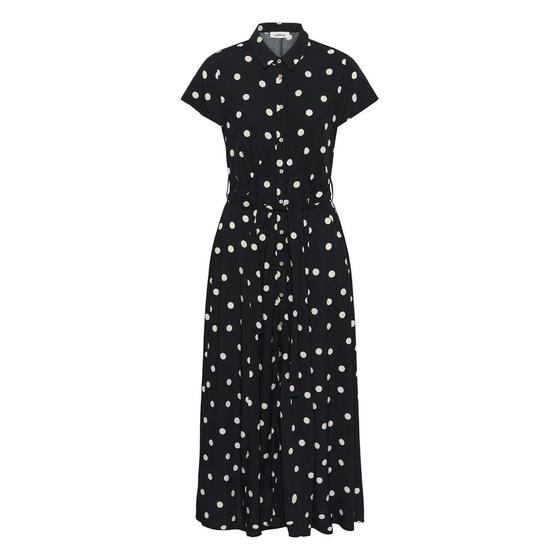 SOAKED Maxi Kleid gepunktet SLArjana 30404807 - schwarz-creme