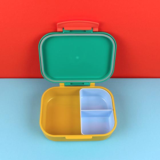 ava&yves Brotdose Lunchbox Grün Ocker Hellbau
