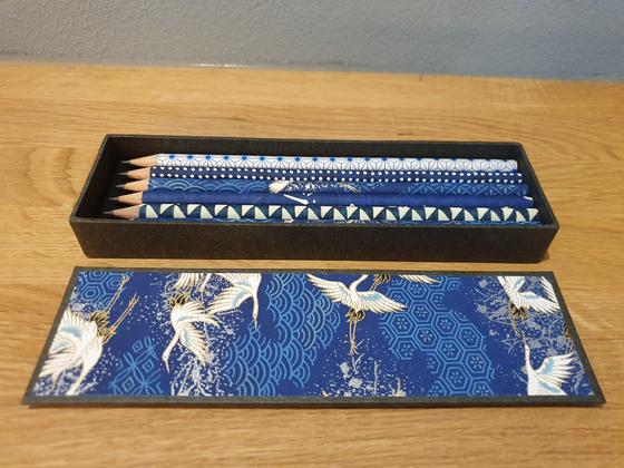 Bleistift Schachtel Kranich
