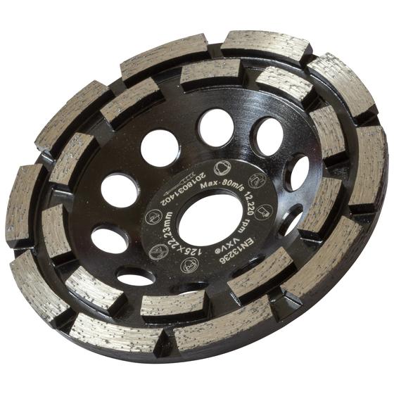 Diamant Schleifteller <br> Abrasiv doppelreihig <br>Ø 125 / 180 mm <br> Asphalt, Putz