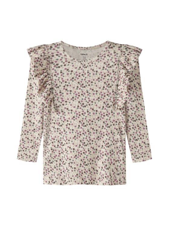 Name It Langarmshirt Little Flowers Antique White