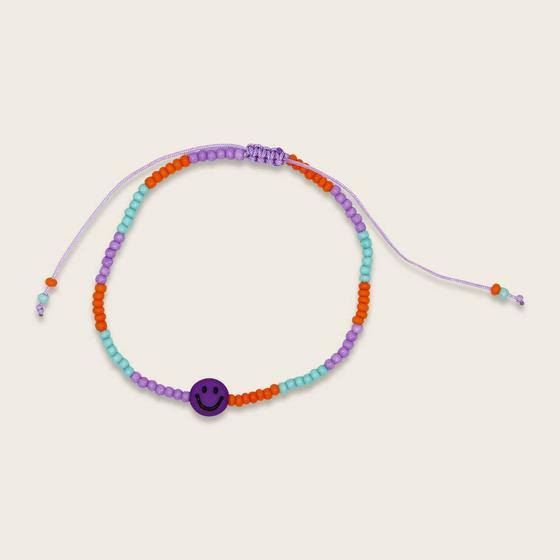 ava&yves Perlenarmband Smile Lila Orange