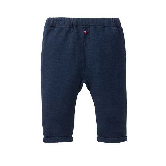 People wear Organic Sweat Hose Dunkelblau