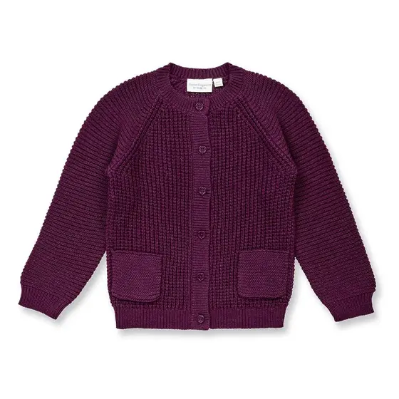 Sense Organics Strickjacke Tulia Bordeauxrot Melange