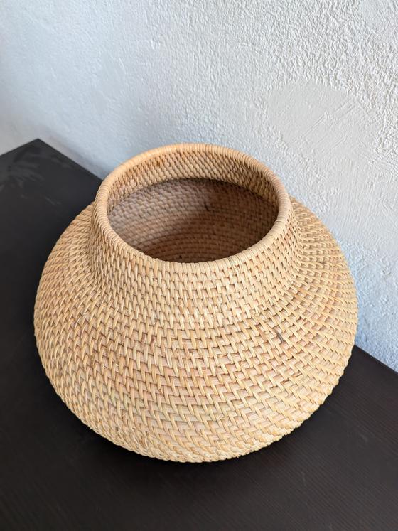 Vase aus Rattan groß 